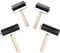 EACHPT Rubber Roller, 4PCS Print Roller, Rubber Brayer, Printing Ink Print Roller, Rubber Cylinder Used for Printmaking Process, Linoleum Tile Printing (Color: Black)