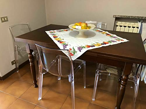 Mar.c.a. Design - Tavolo Rettangolare Allungabile da 140 a 220 cm con Gambe Tornite - Tavolo in Legno Massello 140x80x78 cm - Arte Povera Made in Italy