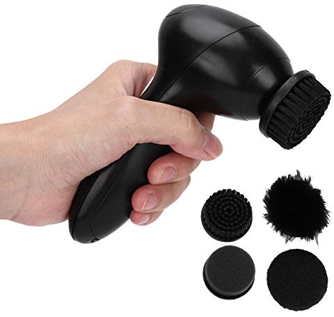 Electric Spin Scrubber Shoe Polishers, Handheld Electric Portable Shoe Brush Shoe Polishing Tool, Drill Scrub Brushes Kit, Handheld Dust Cleaner Shine Leather Cleaner Care Kit (2 x AA (Not Included))