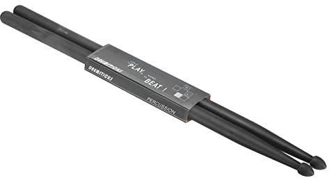 PATIKIL Nylon Drumsticks 5A Plastik Schlagzeug Sticks Trommelstöcke Schwarz | Rutschfeste Handgriff, für Erwachsene Elektronische Trommeln Musikinstrumente Perkussion