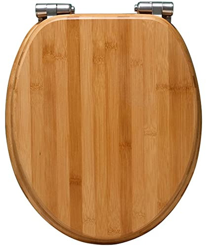 Dawafit Ovaler Wc-Sitz Aus Holz Mit Langsamem Soft-Close-Scharnier Und Schnellverschluss, Universal-Heavy-Duty-Wc-Sitz Für Das Badezimmer Mit Zwei Befestigungsbeschlägen