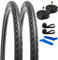 YunSCM 2er-Pack Faltbarer 28 Zoll Reifen 28x1.75 700x45C ETRTO 47-622 und 700C Schlauch AV48 Schrader Ventil kompatibel Bike 45-622 700x45C Fahrradreifen und schlauche