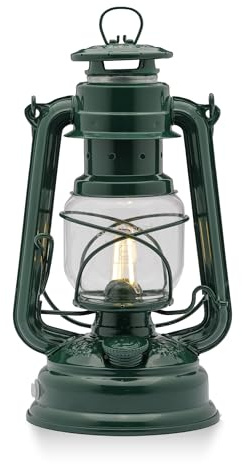Feuerhand Baby Special 276 LED Laterne Moosgrün - Dimmbare Tischleuchte | Warmweißes Licht, bis zu 18 Tage Akkulaufzeit, Made in Germany, Betrieb mit AA-Batterien oder Akku möglich, 150 Lumen