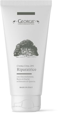 KeBeauty Shop® Crema riparatrice piedi, gomiti, ginocchia con Gluconolattone Burro di Karitè ed Estratto di Quercia 100 ml. Georgie