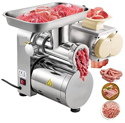 Hachoir à viande électrique Commercial 1100W trancheuse 160Kg/H hachoir à viande en acier inoxydable robots culinaires Machine à saucisses d'un très Haut Rendement