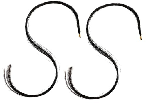 2 Bündel Schwarzes Pferdehaar für Bratschenbogen, Zubehör | Naturhaar, für Reparatur und Austausch, Glatt und Fein, Form Bleibt Stabil