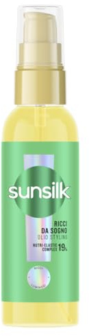 Sunsilk Traumlocken Styling-Öl für lockiges Haar, für Locken ohne Frizz-Effekt, ultra-leichte Textur, mit Macadamia-Öl, Kollagen und Biotin, 75 ml