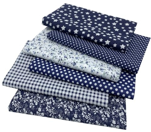 aufodara 6 stycken 50 x 80 cm, bomullstyg, tygpaket, stor lapptäcke, tyger bomull, bomullstyg, metervara, tyger för sömnad, lapptäcke, tygpaket för quiltning, gör-det-själv, hantverk, hantverk