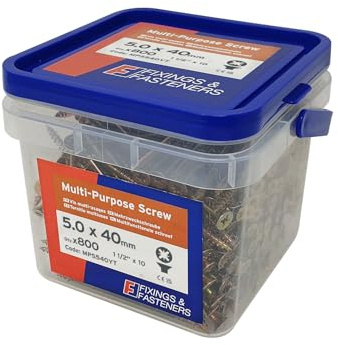 Vis multi-usages F/FIX 5.0 X 40 ZYP TUB 800