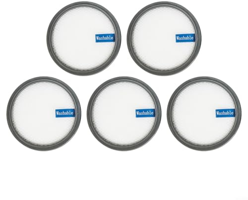 HOgardenME 5 Stück Staubsaugerfilter für Prettycare W200 W300 W400 Kabelloser Staubsauger Hepa-Filter Ersatz Zubehör Ersatzfilter Staubfilter Mikrofilter Reinigung Werkzeug