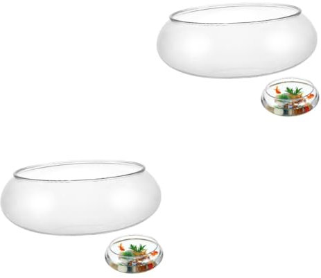 Yardwe Betta Anlage 2st Kleines Aquarium Mit Transparenter Landschaft Rohr Aquarien Fischglas-Terrarium Ba Transparentes Aquarium Dekoratives Desktop- Aus Kunststoff Plastik
