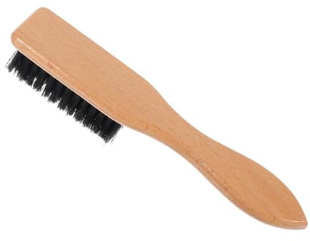 BELLIFFY Bartbürste aus Naturborsten mit Ergonomischem Buchenholzgriff Klein und Handlich Bartstyling für Herren Bart und Schnurrbartpflege Zubehör