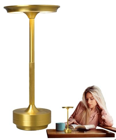 Lámpara de mesa sin cable, lámpara de mesa recargable, lámpara de mesa, lámpara de noche, lámpara de cable con control táctil portátil, luz LED para cama y comedor