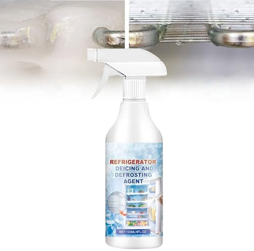 Defrosting Spray for Fridge Freezer, 120ml Refrigerator Defrosting Deicer Spray, Freezer Defrosting and Deicing Spray For Refrigerator And Freezer, Fast Defrost Removal (1, 120ML/Pcs)