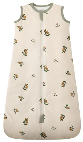 Owlivia Bio-Baumwolle Baby Schlafsack 0.5 Tog & 2.5 Tog Jungen Mädchen Schlafsack, Tragbare Baby-Decke mit 2-Wege-Reißverschluss