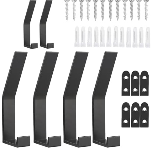 6 Piezas Percheros Pared, Colgador Pared Moderno, Ganchos para Abrigos, Tornillo Invisible, Para chaquetas, abrigos, bufandas, bolsos, etc. Ganchos para cocinas, puertas, baños, pasillos.