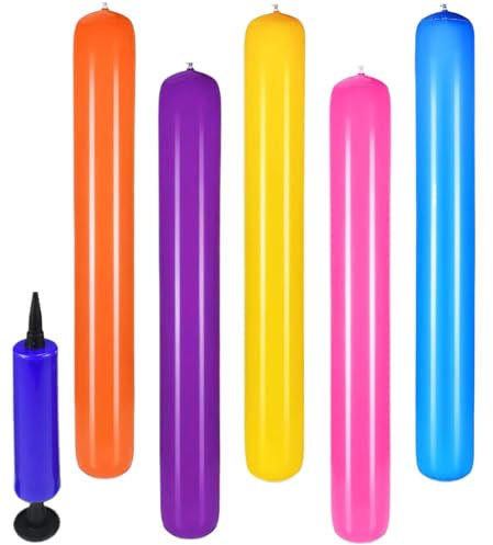 Aufblasbare Schwimmnudel für den Pool, bunt, auslaufsicher, schwimmende Nudel mit Pumpe, 90 x 15 cm, 105 x 15 cm, tragbar, kompakt, für Outdoor-Partys, Strandurlaub, Bräunung