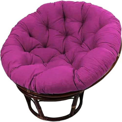 MSNCS Rundes Papasansessel Kissen Sitzkissen Hängesessel Outdoor/Indoor Bodenkissen Kissen für Schwenksessel, Korbsessel Outdoor Gartenmöbel Sitzauflage Auflage(Purple,130x130cm)