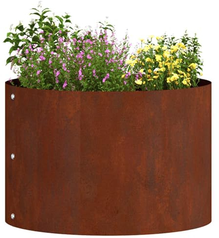 vidaXL Pflanzenring 5 STK. Rostig 30 x 30 x 20 cm Wetterfeststahl | Das grobe und robuste Design verleiht jedem Außenbereich Charakter, Extra für draußen gemacht,