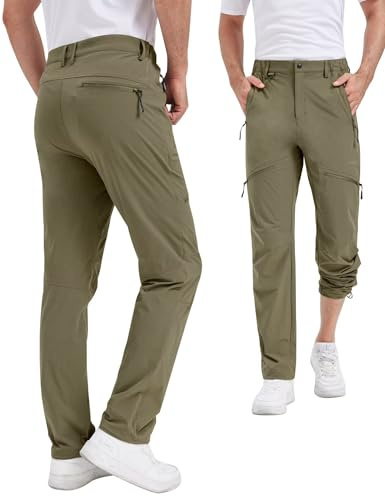 KUTOOK Pantaloni Trekking Uomo Estivi Pantaloni Cargo da Lavoro Traspirante Resistente Impermeabile per Escursionismo Montagna Arrampicata Outdoor