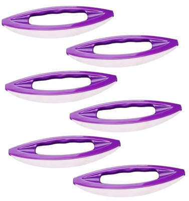 WRITWAA Lot de 6 Outils de Polissage D'ongles Moyen en Plastique Violet Doux pour Manucure Nail Art à Domicile