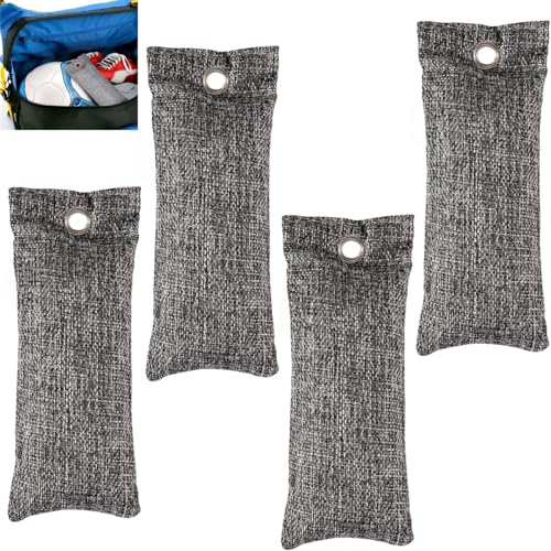 JFangZHZH Sacchetti per la purificazione dell'Aria al Carbone di bambù,4 Pezzi Attivato Odore Purificatore,Sacchetti di bambù per purificazione dell'Aria,per Casa,Auto,Cucina,Scarpe,Frigorifero
