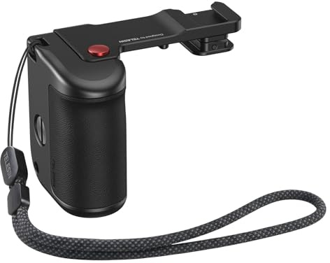 TELESIN Street Photography Kamera Handgriff aus Aluminiumlegierung für DJI Osmo Action 5 Pro/Action 4/Action 3, Patentierte Wippschalter-Taste, Ergonomisches Design, Profi-Zubehör