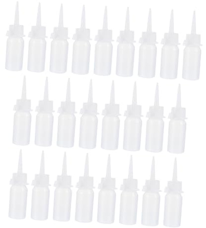 Tofficu 25pcs 30ml Silicone Oil Squeeze Bottles with Cap and Pointed Nozzle for Sewing Machine Lubrication, Leak-proof Oil Dispensing Containers for Precise Application Uk
