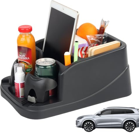 Autositz Organizer - Beifahrerlagerbox, Multifunktionaler Tassenhalterschale, Konsolenbehälter, Hacksitz -Getränke Organizer | Sitzlager für SUV -LKW -Fahrzeug -Rücksitz -Reisezubehör Automatische Aus