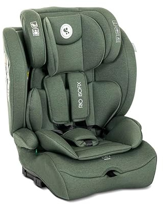 Lorelli Auto Kindersitz Rio mit Isofix, i-Size 76-150 cm, Mitwachsender Autositz für Kinder, Babysitz, Autokindersitz, Verstellbare Kopfstütze, 5-Punkt-Sicherheitsgurt, Hellgrün
