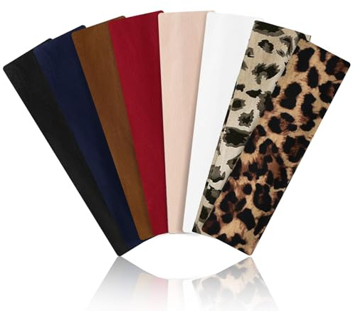 Richaa 8 Pcs Headbands for Women's Hair, 8.3'' Soft Elastic Skincare Headband, Sports Running Sweat Headbands, Fashion Yoga Gym Hair Accessories