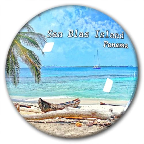 Panama San Blas Island Kühlschrankmagnet, Kühlschrankaufkleber, dekorativer Magnet, Reise-Souvenir, Glas