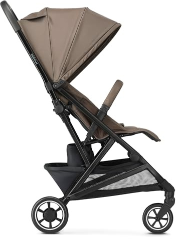 Deryan Easy2, Canne barnvagn, lätt och kompakt barnvagn, 0–4 år, 3 lutningspositioner, ultralätt 7,8 kg, enhandsvikning, förlängt läge, UPF 50+, korg (Hazel)