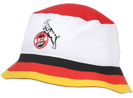 1. FC Köln Fischerhut Schwarz Rot Kölsch 2026 – Offizieller FC Köln Bucket Hat – Fußball Fanartikel Sonnenhut für Damen & Herren