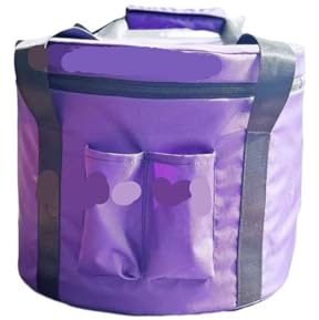 Sångskålsväska slitstark canvas bärväska 14 tum för kristall-klangskålar, material för att skydda skålarnas säkerhet (Purple bag)