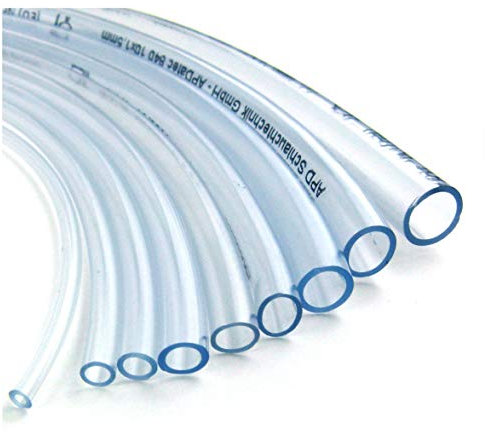 PVC Schlauch Aquariumschlauch Wasserschlauch Luftschlauch transparent klar Lebensmittel konfom Innen-Ø 12 mm, Außen-Ø 15 mm, Länge 5 m