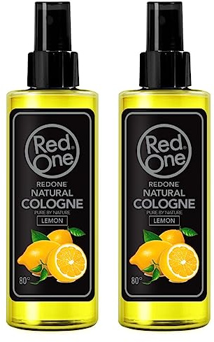 Redone Aftershave Natural Spray Barber Cologne Zitrone 2x 150 ml | Lang anhaltender Duft | Premium Pflegeprodukt für Männer | 2 Stück