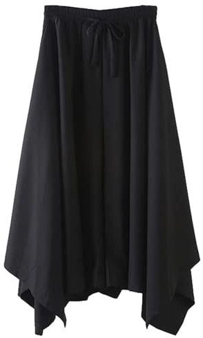 Life Palette Haremshose im japanischen Stil, Samurai-Hakama, für Herren und Damen, Yoga, Ninja-Hose, Schwarz, Schwarz, M/L