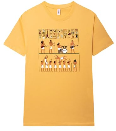 Pampling Maglietta a Maniche Corte, 100% Cotone, Abbigliamento Unisex per Uomo e Donna, Serigrafata con Girocollo e vestibilità Regolare, Colore Giallo (Ancient Rock, L)
