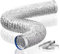 Tubo di scarico in alluminio con 2 fascette, tubo flessibile Hon&Guan per cappa, asciugatrice, climatizzatore, tubo di ventilazione Ø 150 mm, lunghezza 2 m