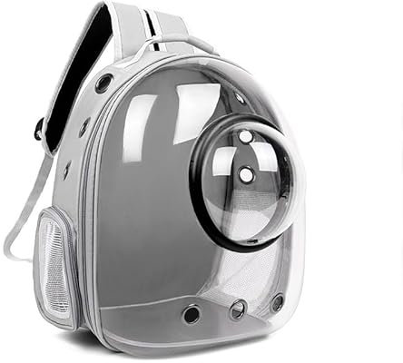 Katzen-Rucksack, Katzen-Tragetasche, Raumkapsel, von Fluggesellschaften zugelassene Haustier-Tragetasche, atmungsaktiv, belüftet, Haustier-Luftpolster-Rucksack for Reisen, Wandern und Outdoor-Einsatz,