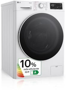 LG F4WR5510A0W - Lavadora Inteligente, 10kg, AI Direct Drive, 1400rpm, Carga Frontal, TurboWash 360º, Vapor Steam, Clasificación A, Serie 550, Blanco