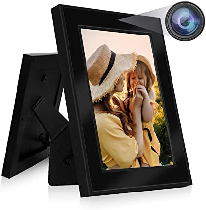4U Caméra cachée avec cadre photo, caméra espion HD 1080p sans fil avec détection de mouvement, surveillance de sécurité à domicile, enregistreur vidéo sans application