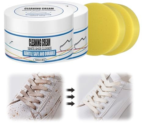 Schuhcreme weiß, 2024 Upgrade Lederseife-Sneaker Reiniger Shoe Wax Eco, Schuhwachs zur Schuhimprägnierung und Lederpflege, farblos(2PCS)