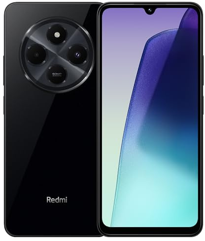 XIAOMI Redmi 14C Téléphone portable Android 8 + 256 Go, processeur G81-Ultra 2,0 GHz, écran 6,88, double caméra AI 50 MP, batterie 5160 mAh, NFC, sans chargeur (noir)