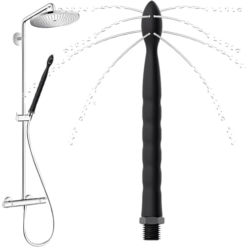 YOFDAL 1 Pezzo Pulitore Vaginale Con 8 Fori,Silicone Doccetta Anale,Doccino Anale,Per la Pulizia Anale Colonic Sistema,Per Coppie Gay, Uomini e Donne(nero)