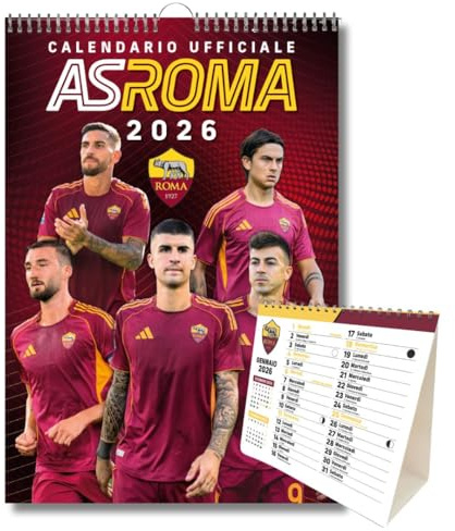 EURO PUBLISHING Calendario da Parete Verticale Roma 2026 + Calendario da Scrivania 2026 13 Mesi - Prodotto Ufficiale