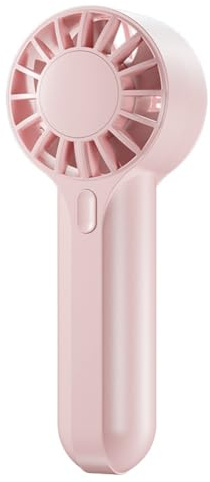 Toheitian Mini Ventilador Portátil Recargable por USB, Potente Ventilador de Mano y de Escritorio para Exteriores, Color Rosa.