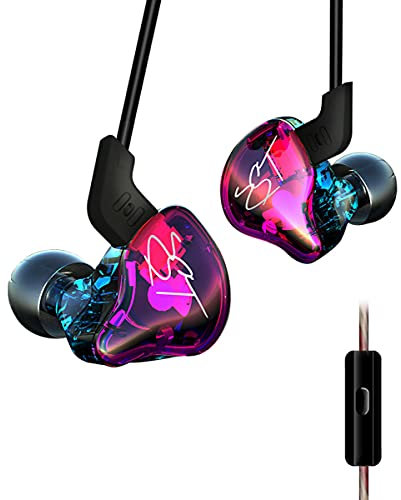 Yinyoo KZ ZST auricolari cuffie con Cancellazione Attiva del Rumore, Dual Driver In Ear Auricolari con microfono Per iPhone, Samsung, Huawei, Android con spina da 3,5 mm