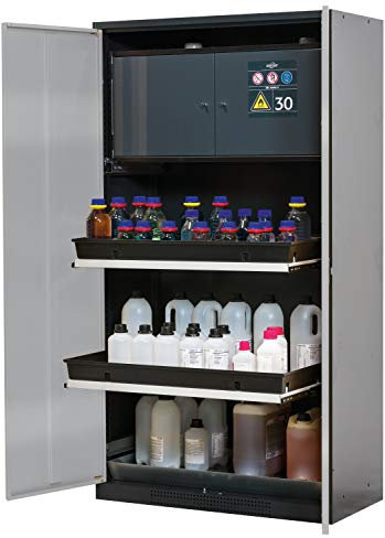 ASECOS Chemikalienschrank CS (F) RAL 7016/ 3xTA zur Lagerung von Nicht entzündbaren Gefahrstoffen in Arbeitsräumen